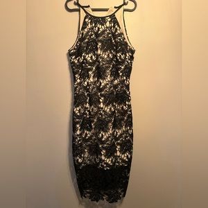 Keepsake True Love Dress Lace Black Midi